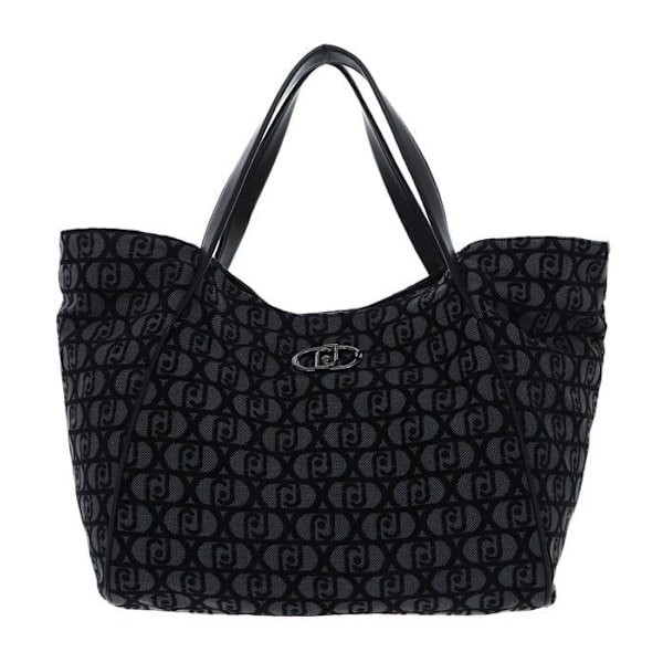 LIU JO Antracitsvart shoppingväska för kvinnor - Cromite Shopping Bag L Jacquard Nero 284541 antracit, svart