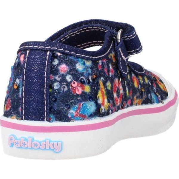 Pablosky 137707 Blå Sneaker - PABLOSKY Märke - Flicka - Barn - Textil - Spetsar - Platta