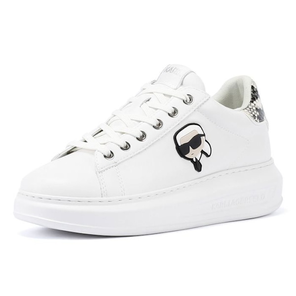 Karl Lagerfeld Kapri NFT Lo Spets Vit Läder Sneakers För Dam Vit 38