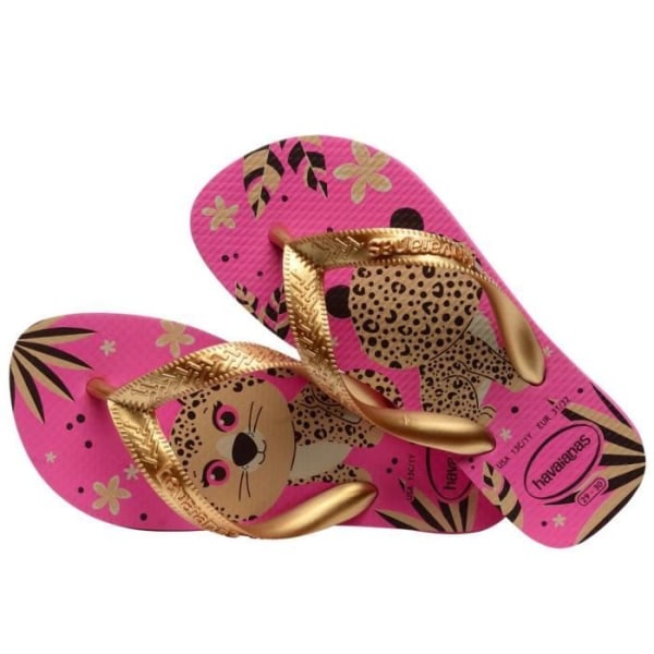 Flip Flops för barn HAVAIANAS KIDS TOPP HUSDJUR Guld - Rosa - Guld 27