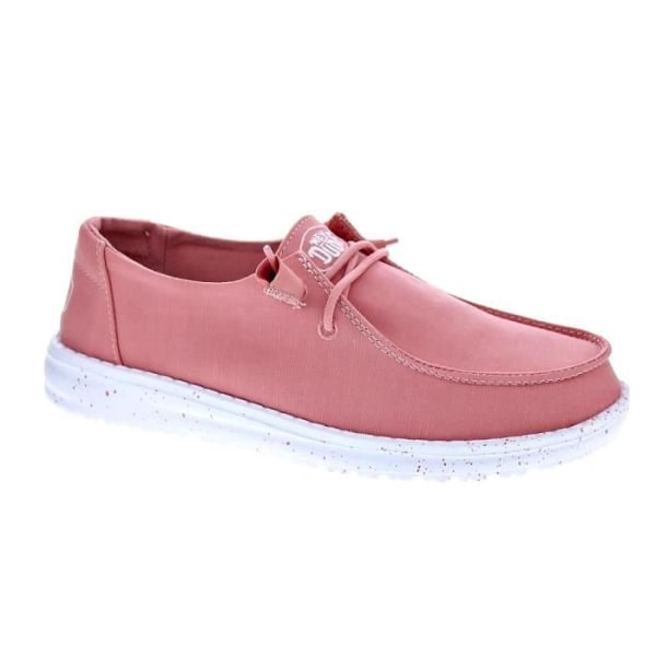 Hey Dude Dam Loafers - Wendy Slub Canvas Model - Vit och Rosa Rosa 40