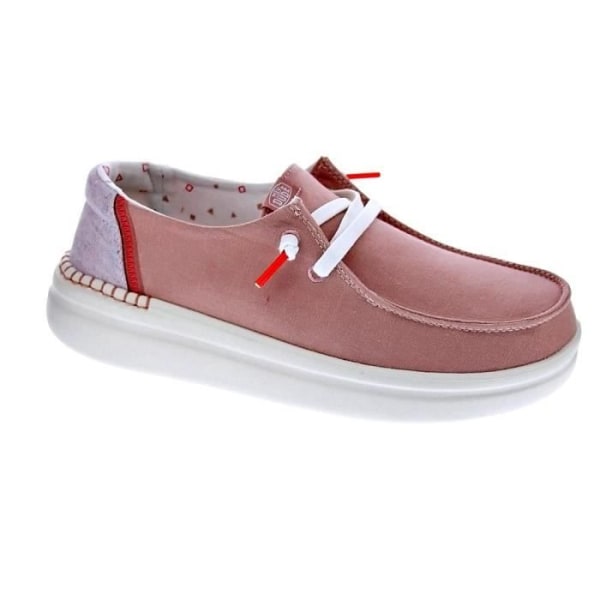 Hey Dude Wendy Rise Dam Loafers - Vit/Rosa - Textil Ovandel 38