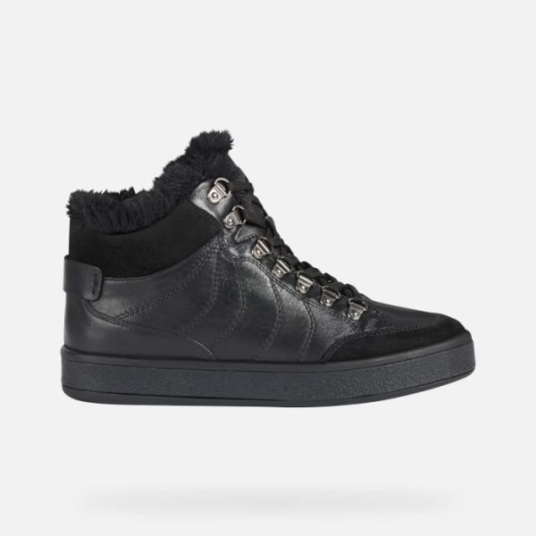 D LEELU' låga sneakers - GEOX - Dam - Läder - Svart - Snören Svart 36