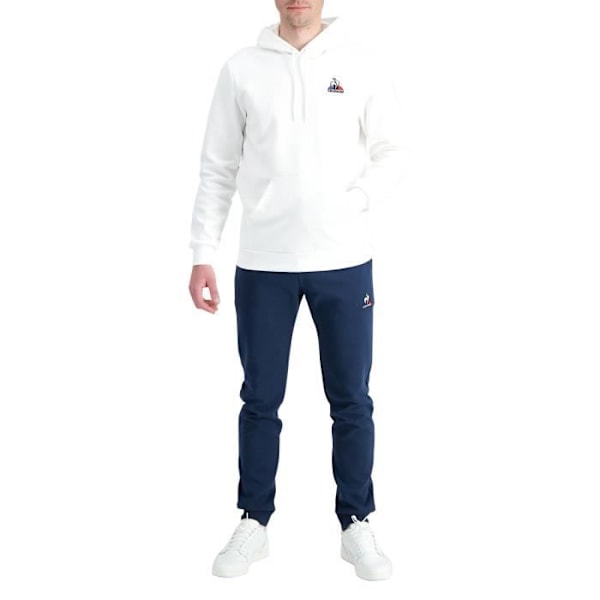 Le Coq Sportif vit bomullströja med huva Vit jag