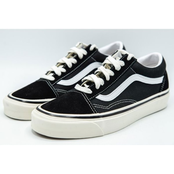 VANS UA Old Skool Black/White Mixed Sneakers - Ovandel i canvas - Platt klack - Snören Svart 38