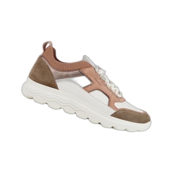 Geox Spherica damsneakers - Vita - Dam - Off white/dk rose - Vuxen - Road - Löpning Benvit/dk ros 38