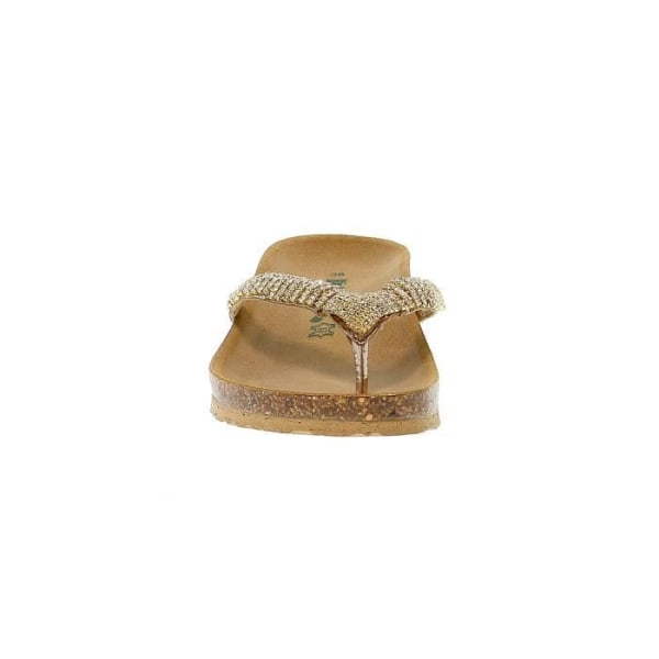 Bionatura 12CHV699 platta sandaler - Dam - Guld - Läder - Kil 4 cm 37