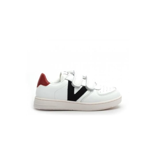 Låga sneakers med kardborre - Victoria - Barn - Vit - Unisex - Scratch - Platt Vit 38