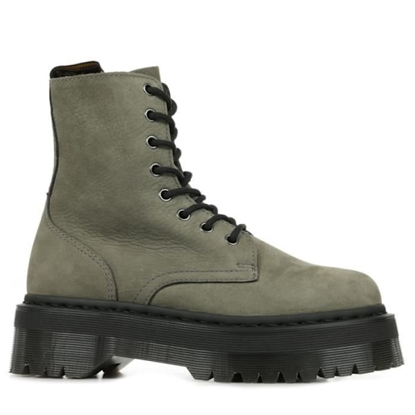 Dr Martens Jadon Boots - Grön - Läder - Snören - 4,7 cm plattform - Gula sömmar Nickelgrå 41