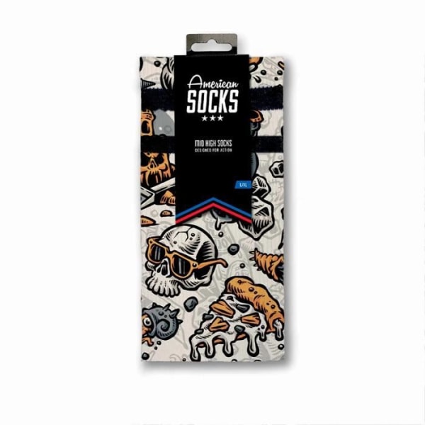 American Socks Everlasting Summer strumpor - grå/orange - 42/46