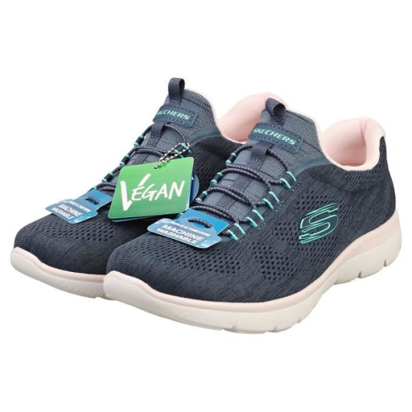 Sneakers - Skechers - SUMMITS VEGAN - Dam - Marinblå Multicolor - Textil - Spetsar Flerfärgad marin 38