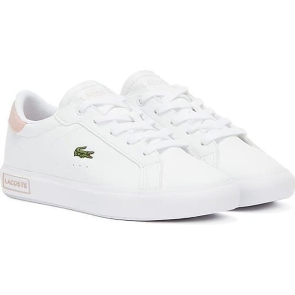 Lacoste Powercourt 721 1 Vit / Rosa barnsneakers - EU 28 30