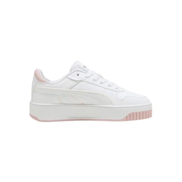 Puma Junior Carina Street Holo 2 Low Top Lace-Up Sneaker - White Mauve Mist Vit lila dimma 36