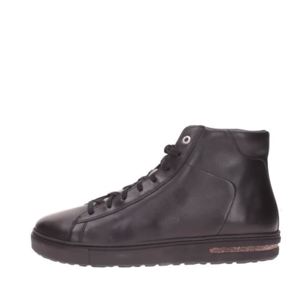 Sneakers i svart läder för män - Birkenstock Bend Mid - Flat Laces