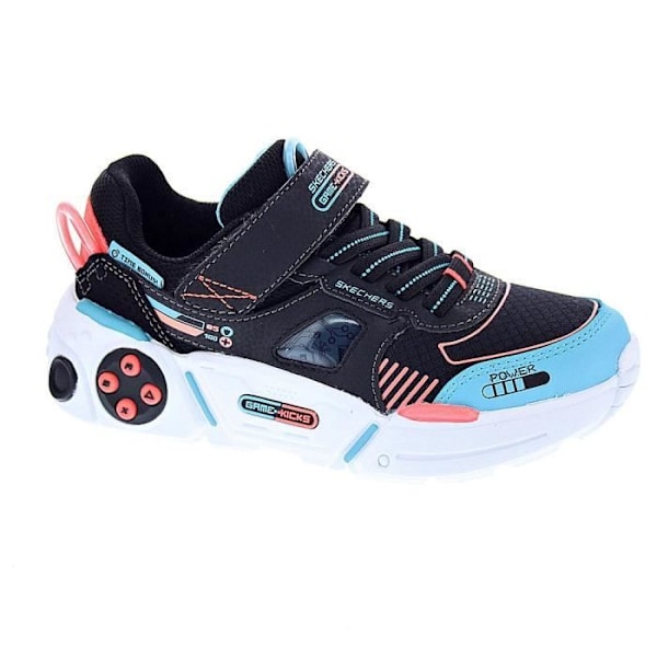 Skechers Gametronix barnskor - Svart/Blå - Snören - 33