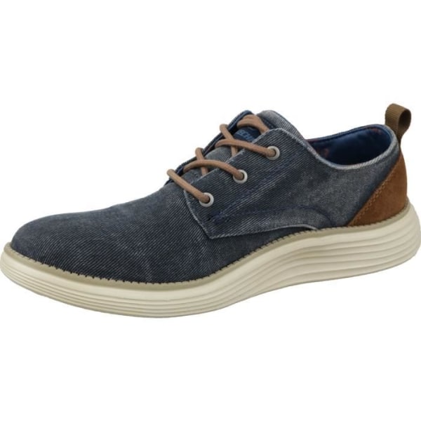Sneakers för män - SKECHERS - Status 2.0 Pexton - Denimblå - Lädersnören - Läderdetaljer 40