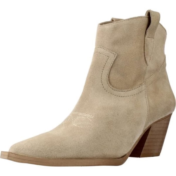 Stövel - stövlar GUL 122993 Beige 37 - Dam - Fin - Låg - Dragkedja - 7 cm. häl Beige 41