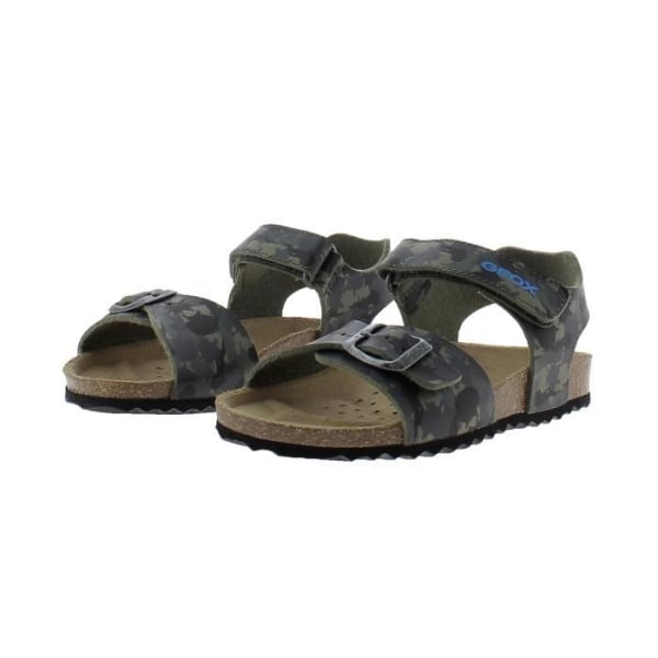 Geox Ghita barnsandal - Marinblå/röd - Läder - Åtdragningsspänne - Exceptionell komfort militär verde 30