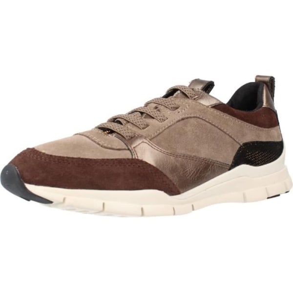 Sneakers dam - GEOX - 125883 - Innersula Micro Gome - Yttersula Hud - Textilfoder kastanj 36