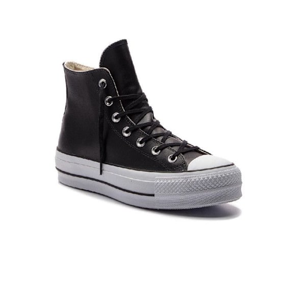 Sneakers - Converse High Top Plattform - Svart - Vuxen - Läder - Snören - Plattform Svart 42