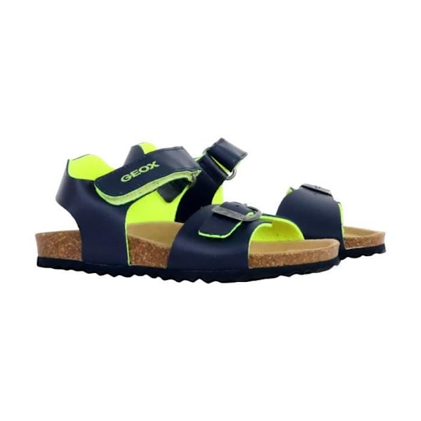 Geox Ghita barnsandal - Navy-Fluo Gul - Öppen - Exceptionell komfort - 38