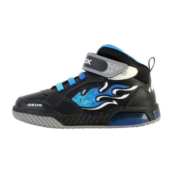 Geox Inek High Top Sneaker för barn - Svart/Blå - Skrapstängning - Exceptionell komfort 32