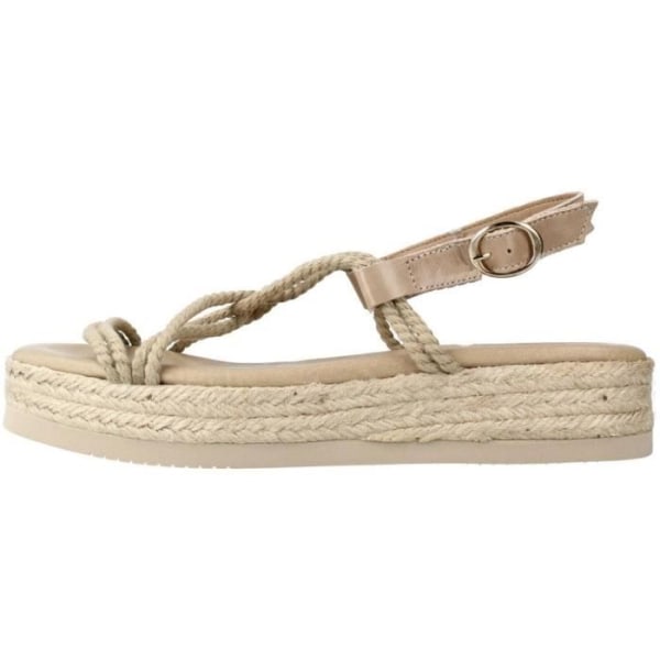 Sandal - barfota GUL 123460 Beige 36 - Dam - Åtdragningsspänne - Läder - Kil Beige 40