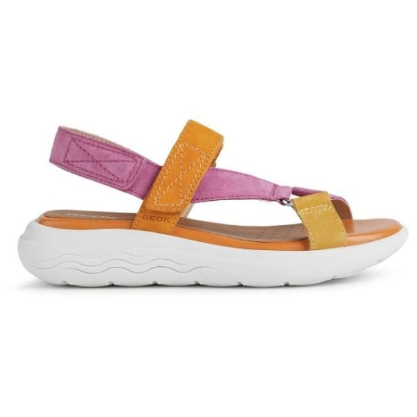 GEOX D SPHERICA EC5W platta sandaler i orange läder