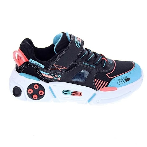 Skechers Gametronix barnskor - Svart/Blå - Snören - 37