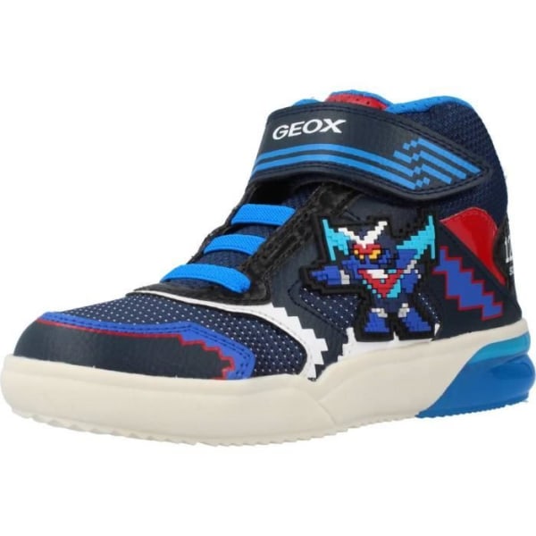 Geox J Grayjay Sneaker i läder för barn - GEOX - 125855 - Scratch - Blå - Barn