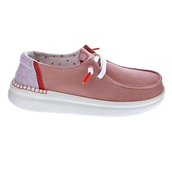 Hey Dude Wendy Rise Dam Loafers - Vit/Rosa - Textil Ovandel 38