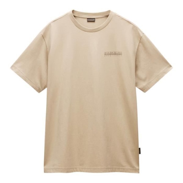 T-shirt - NAPAPIJRI - Beige - Rak skärning - Korta ärmar - 100 % bomull Beige jag