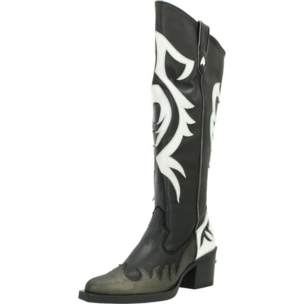 Ankelboots dam - NEMONIC - 2354N - 6,5 cm klack - Svart hud Svart 36