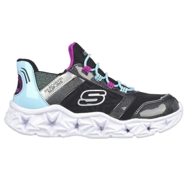 Skechers Galaxy Lights Bright Cosmic barnsneakers - svart/vit - Barn - Syntet - Platta - Snören Svart vit 28