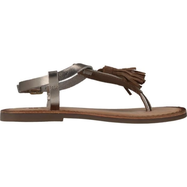 Sandal - barfota GIOSEPPO 97415 Grå - Barnflicka - 2 cm häl - Åtdragningsspänne Grå 32