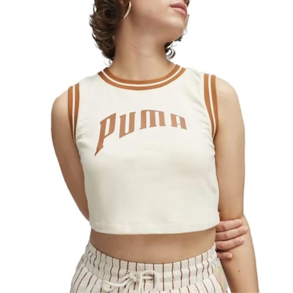 PUMA GRAPHIC CROPPED TEE Vit Vit S