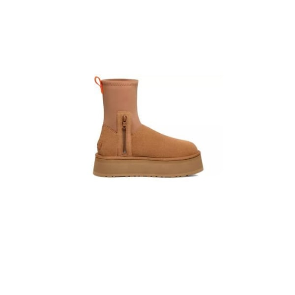 UGG CLASSIC DIPPER hög läderkänga för dam - Brun kastanj 40