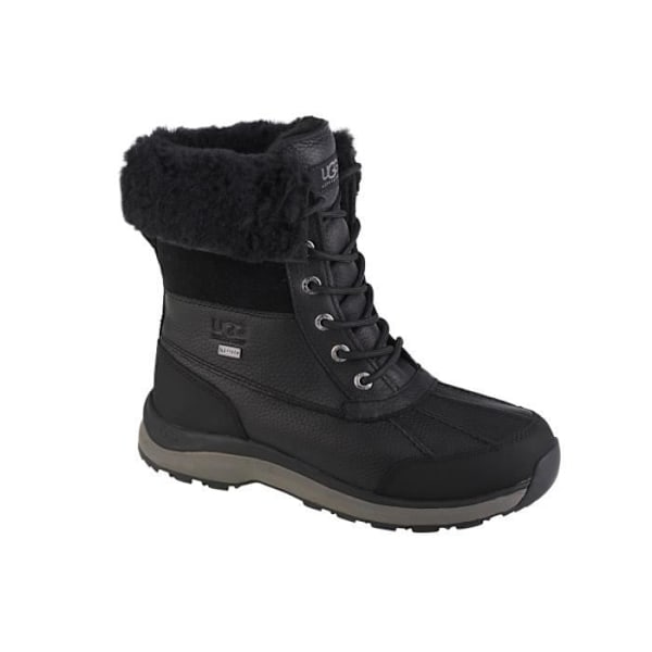 UGG Adirondack Boot III 1095141-BBLC vinterkängor för kvinnor i svart läder med platta snören Svart 36