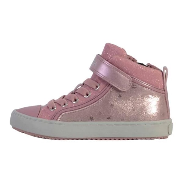 Geox J Kalispera High Top Leather Sneaker för barn - Rosa - Scratch - Exceptionell komfort 36