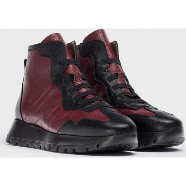 Wonders England A-2451 Boot - Dam - Läder - Burgundy - Elastisk stängning - Platt Bordeaux 39