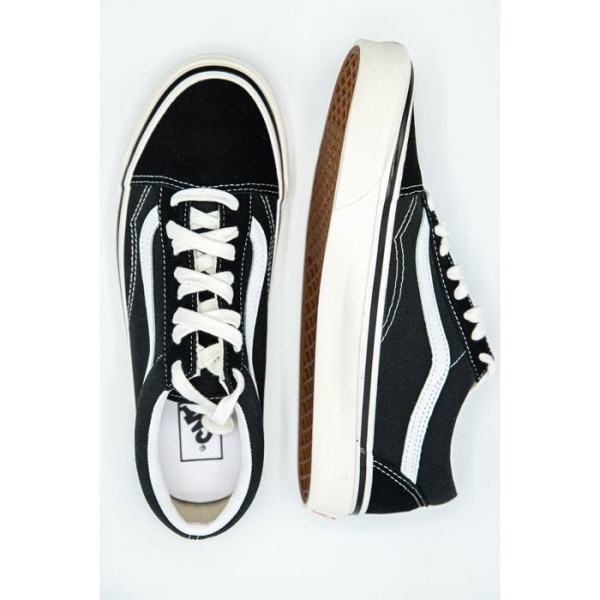 VANS UA Old Skool Black/White Mixed Sneakers - Ovandel i canvas - Platt klack - Snören 42