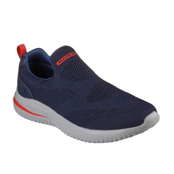 Sneakers för män - SKECHERS - DELSON 3.0 - CABRINO - Vit - Resår - Textil marinblå 40