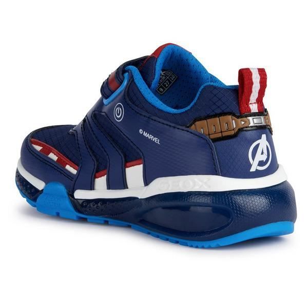 Young boys sneakers Geox Bayonyc - marinblå/röd - GEOX - Läder - Snören - Pojke - Barn 35