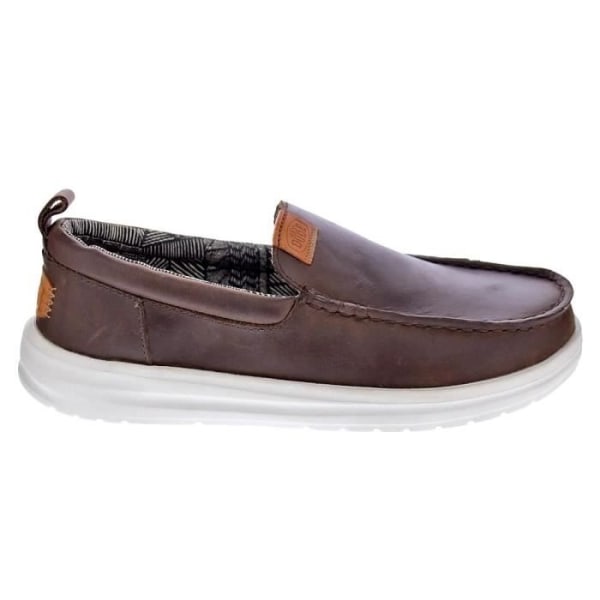 Hey Dude Wally Grip Loafers för män - Brun - Textil kastanj 41