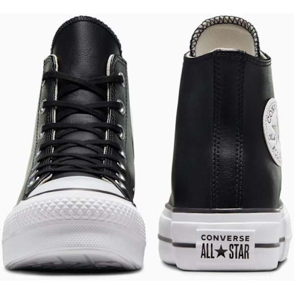 Sneakers - Converse High Top Plattform - Svart - Vuxen - Läder - Snören - Plattform Svart 35