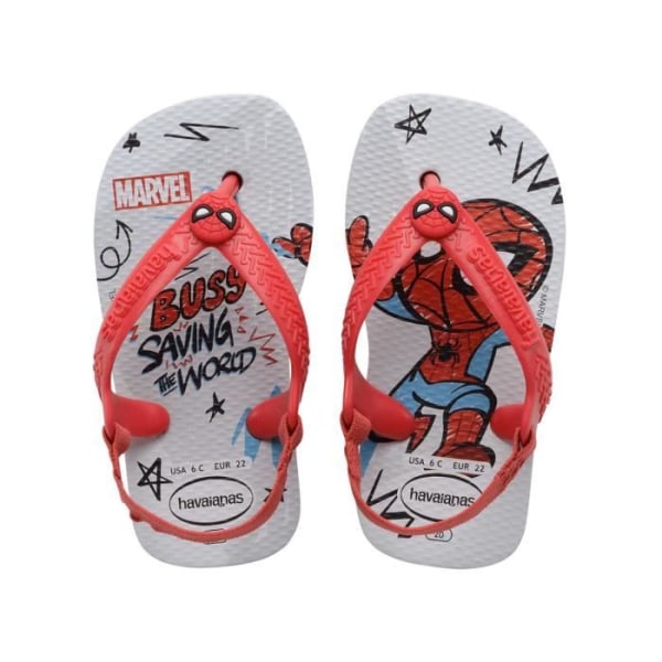 Havaianas Marvel Baby Flip Flops - Ice Grey - Child - Herr