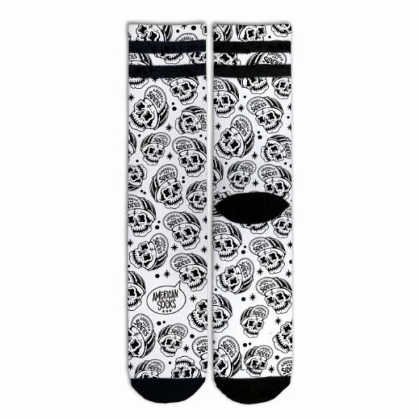 American Socks Skater Skull 22 strumpor - svart/vit - 36/41