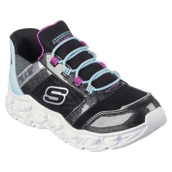 Skechers Galaxy Lights Bright Cosmic barnsneakers - svart/vit - Barn - Syntet - Platta - Snören Svart vit 28