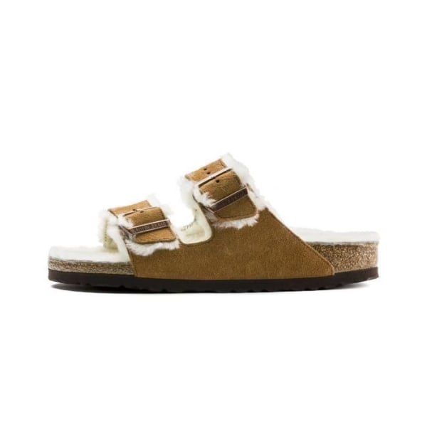 Birkenstock ARIZONA FUR MINK Sandal - Herr - Läder - Brun - Bekväm och avslappnad