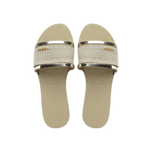 Havaianas You Trancoso Premium mulor för kvinnor - beige/guld - Öppen - Att glida på - Textil/Syntet 37